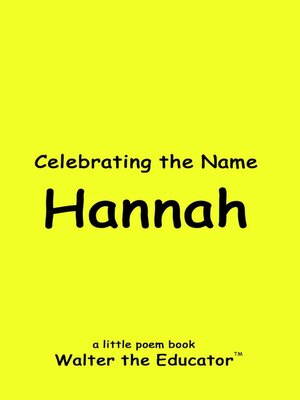 cover image of Celebrating the Name Hannah